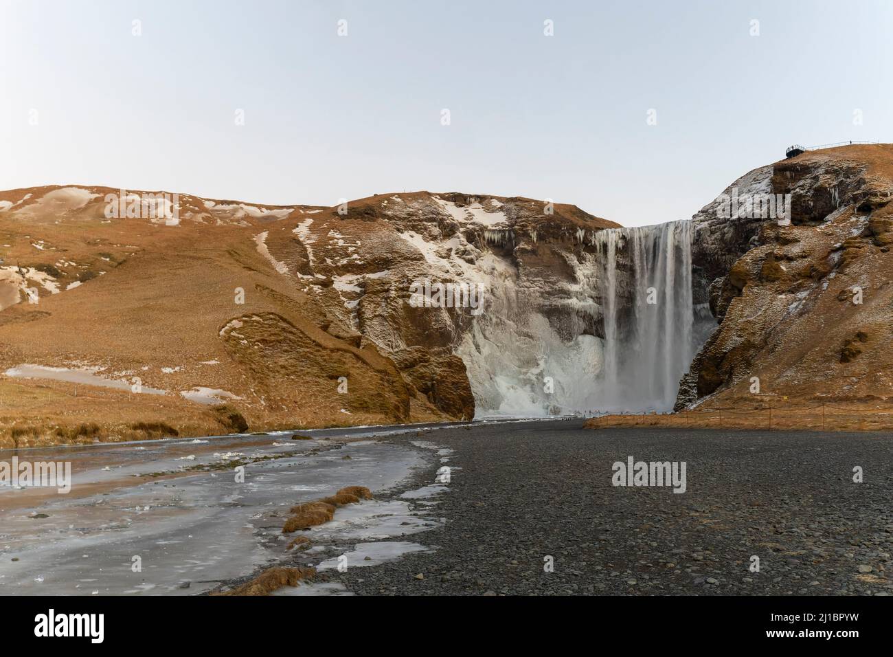 the-beautiful-waterfall-skogafoss-in-iceland-europe-stock-photo-alamy