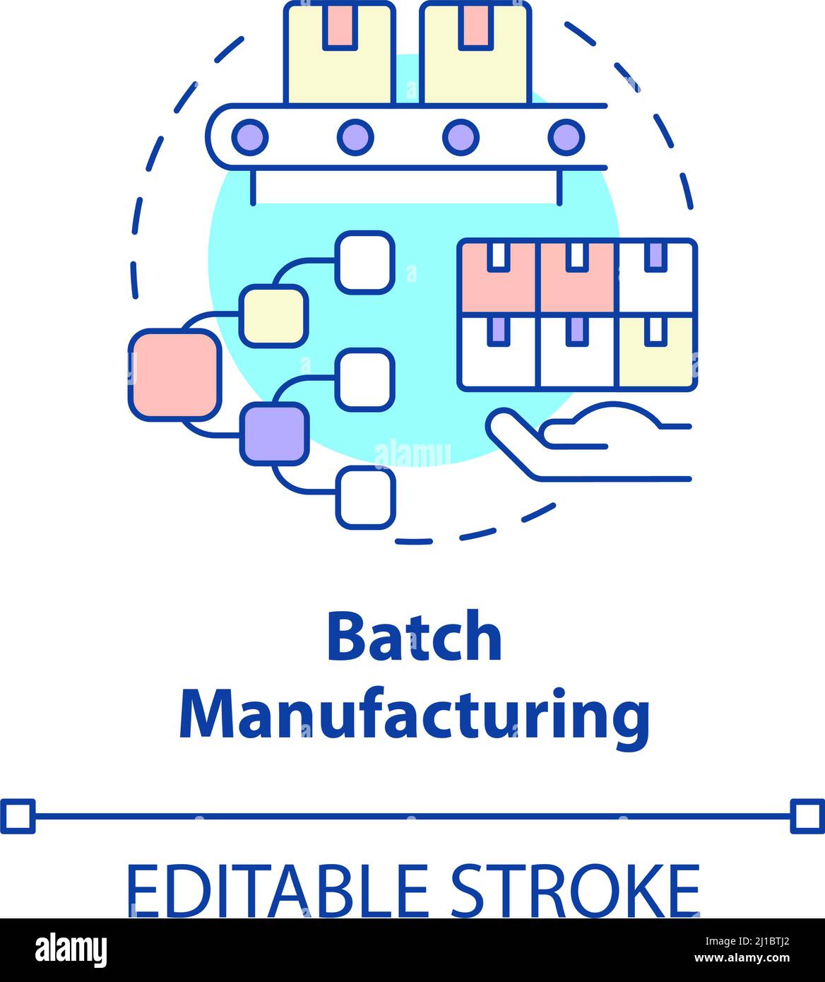 Batch manufacturing concept icon Stock Vector Image & Art - Alamy
