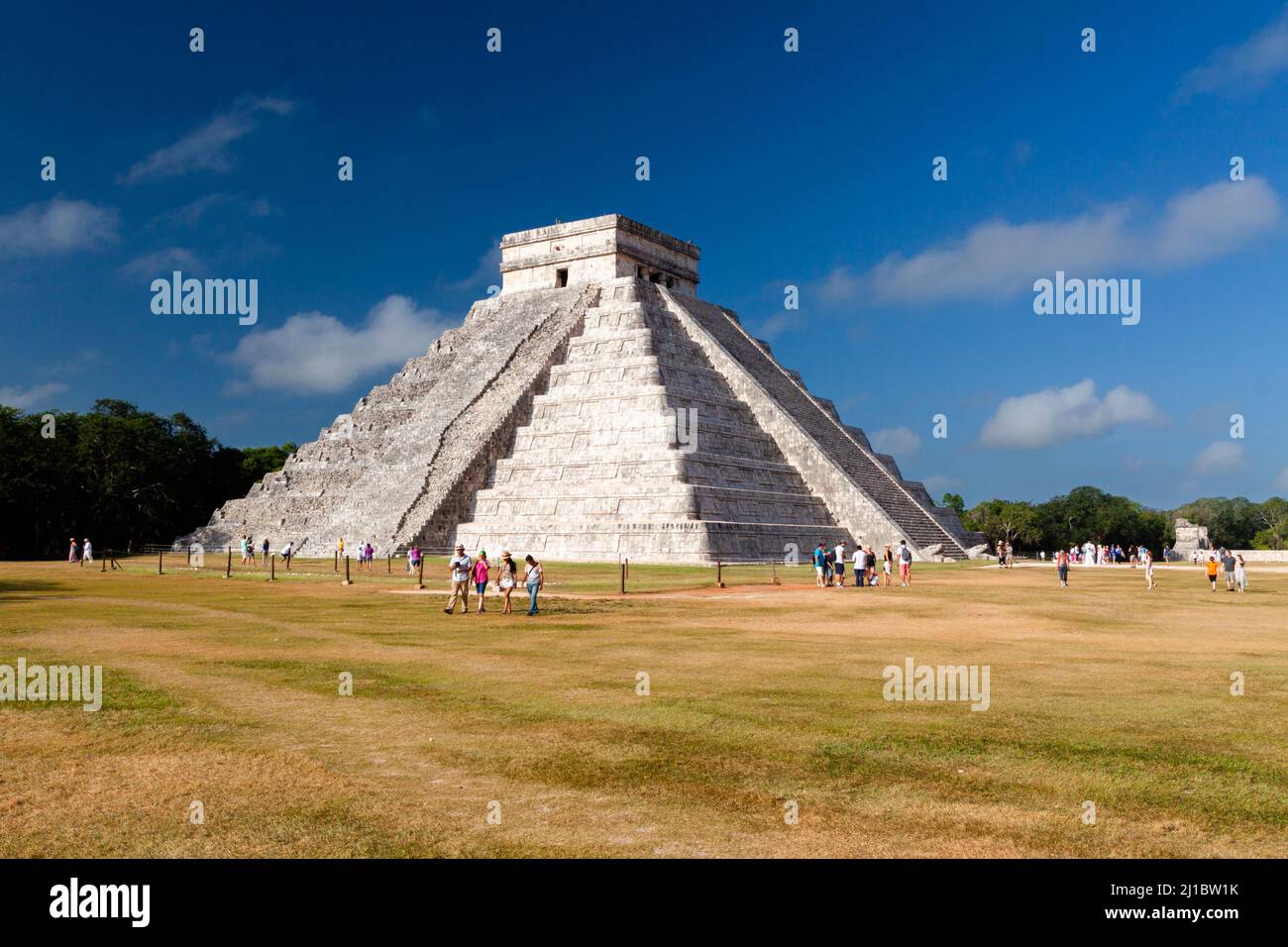 Temple of Kukulcán, Chichen Itza, Stock Photo