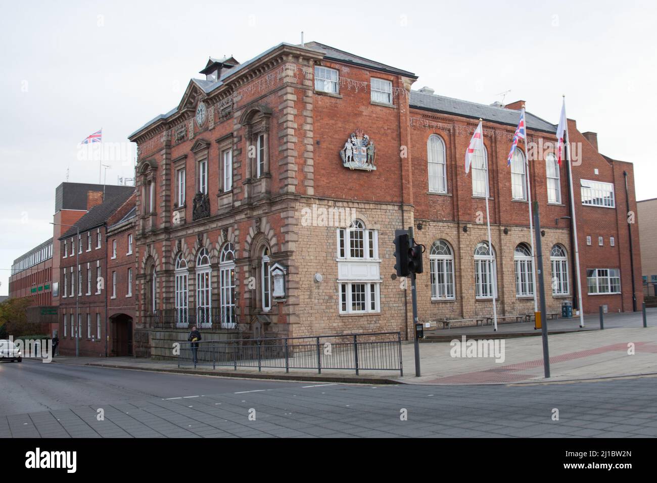 The Town Hall in Worksop, Nottinghamshire in the UK Stock Photo