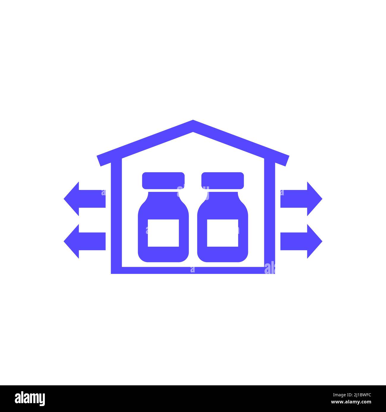 vaccine storage and distribution icon on white Stock Vector Image & Art ...