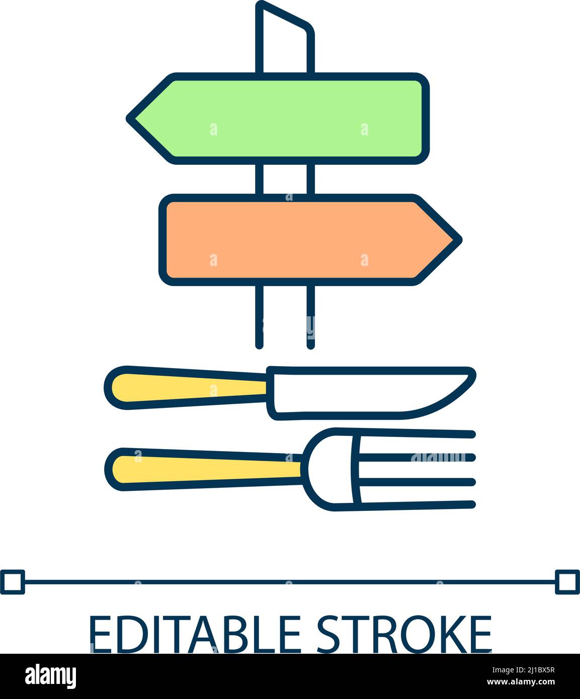 Choosing diet RGB color icon Stock Vector