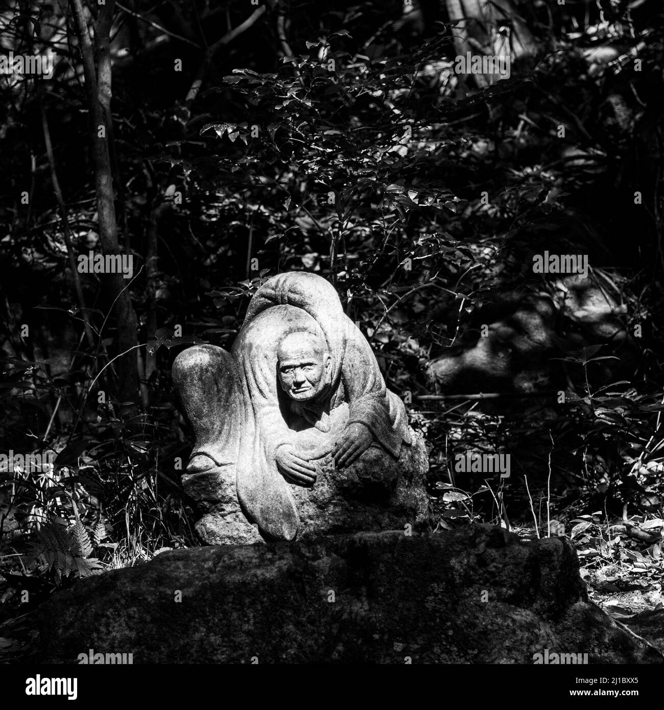 Hiroshima, Japan January 2, 2020. Statue outside the Mitaki Dera