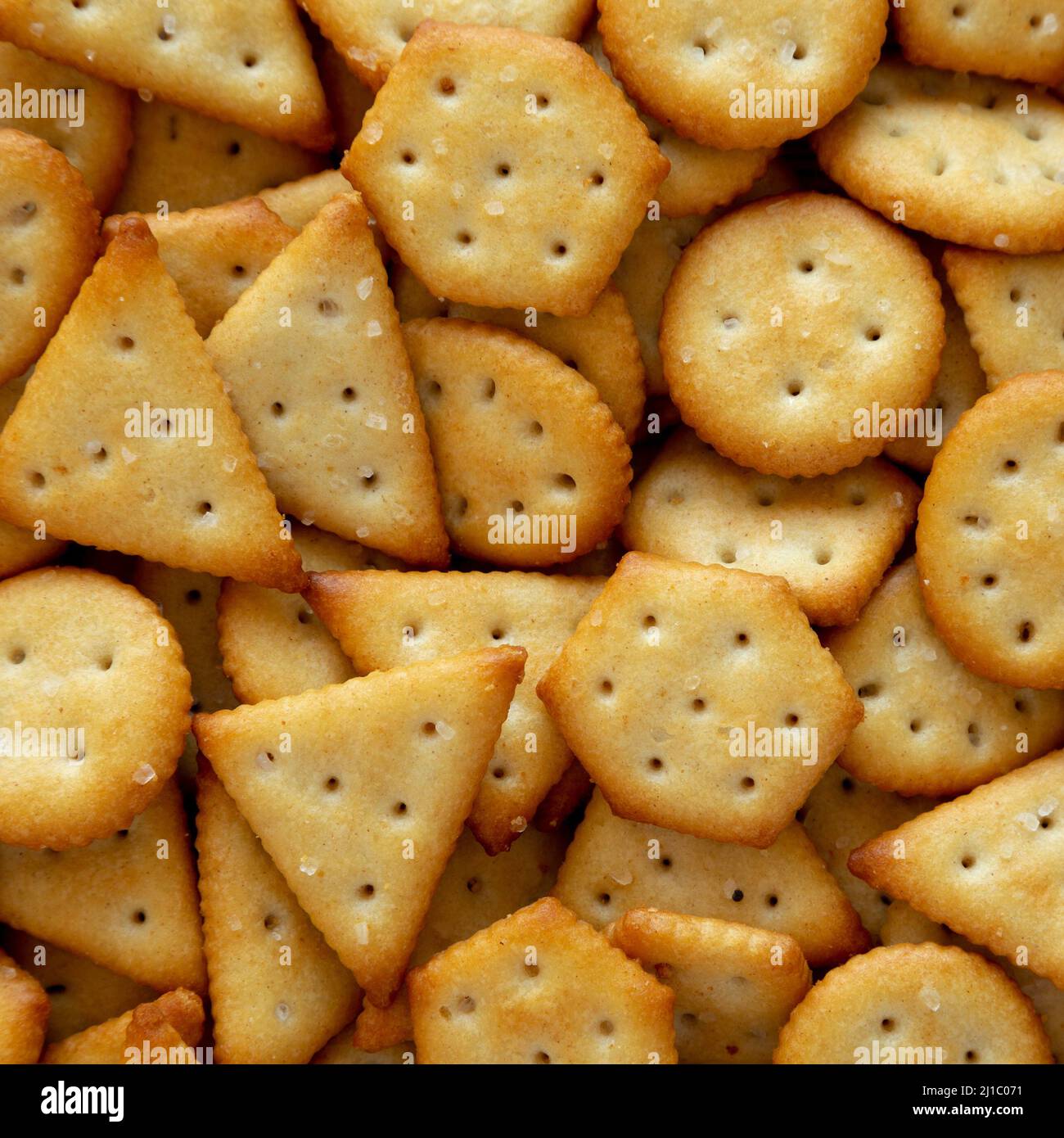 Homemade Salty Crackers Background Stock Photo Alamy