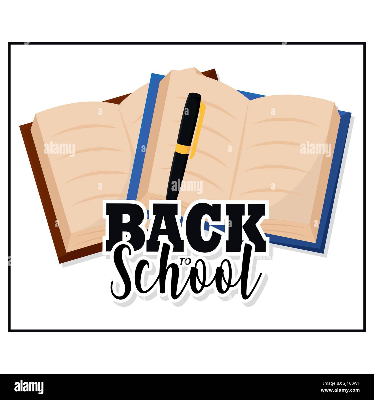 Notebooks on yellow background Stock Vector Images - Alamy