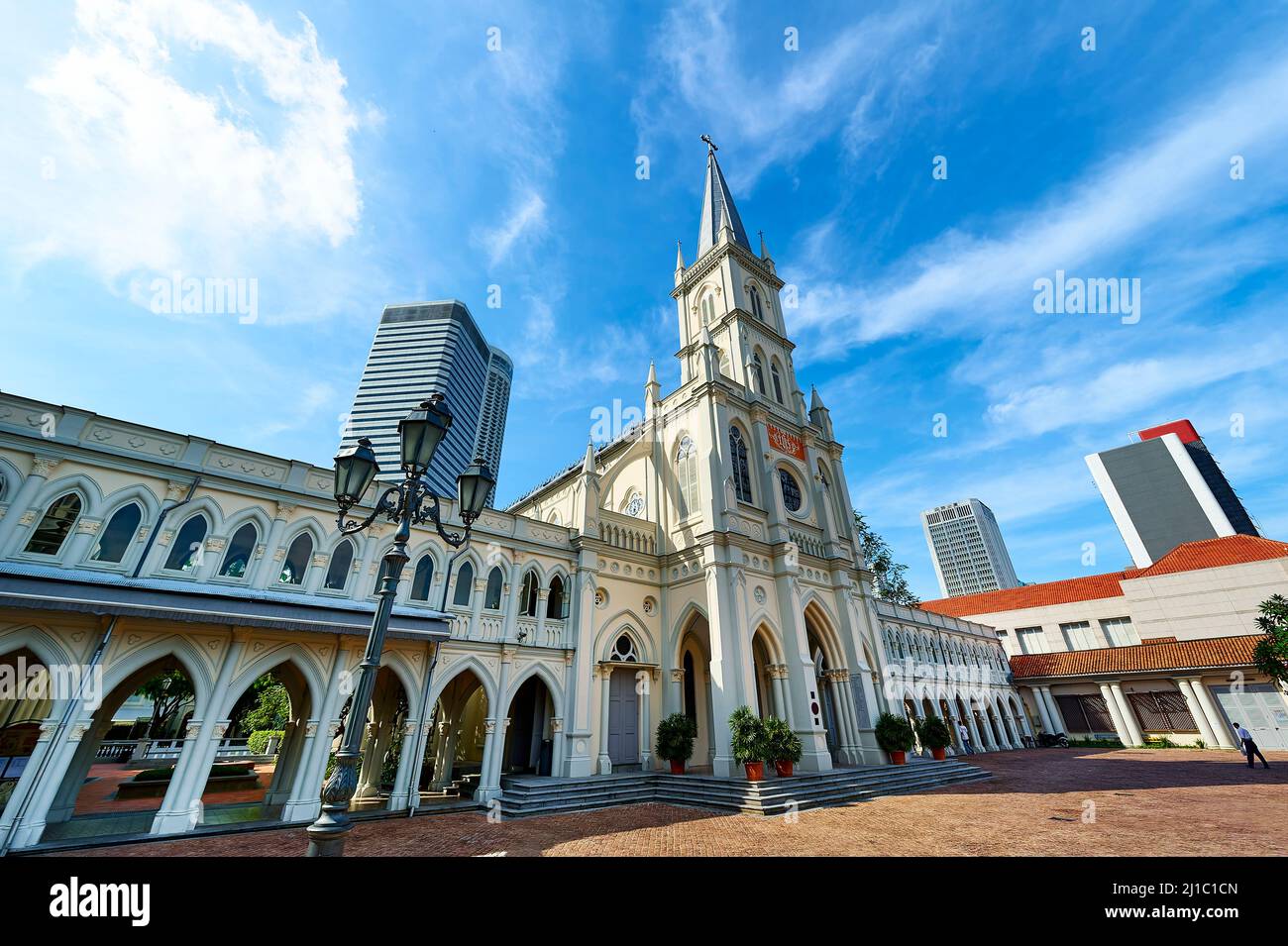 Singapore. Chijmes (Convent Of Holy Infant Jesus Chapel And Caldwell House) Stock Photo