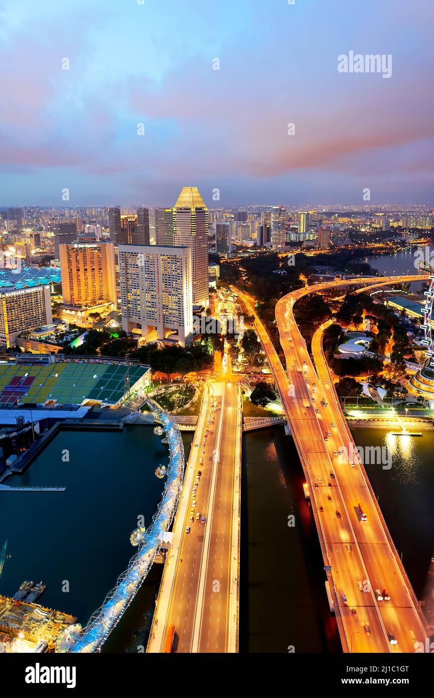 Singapore view aerial hi-res stock photography and images - Alamy