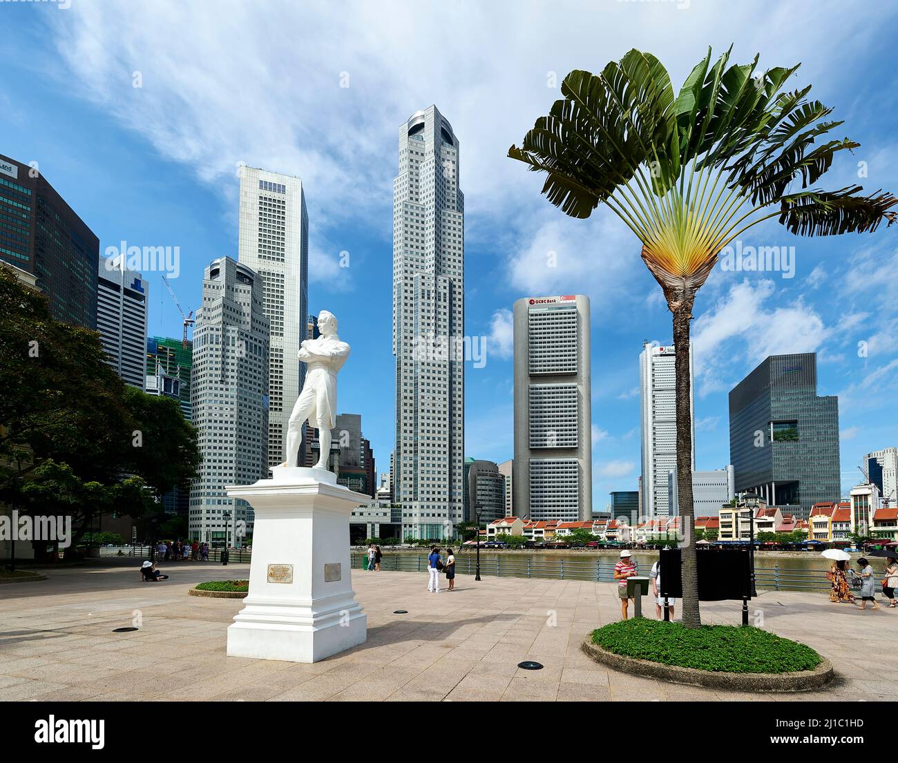 Singapore. Raffles landing site Stock Photo