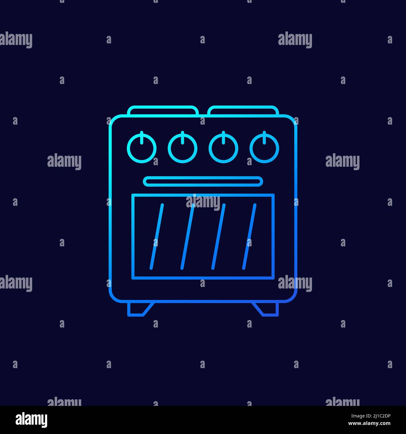 oven icon, thin line vector Stock Vector Image & Art - Alamy