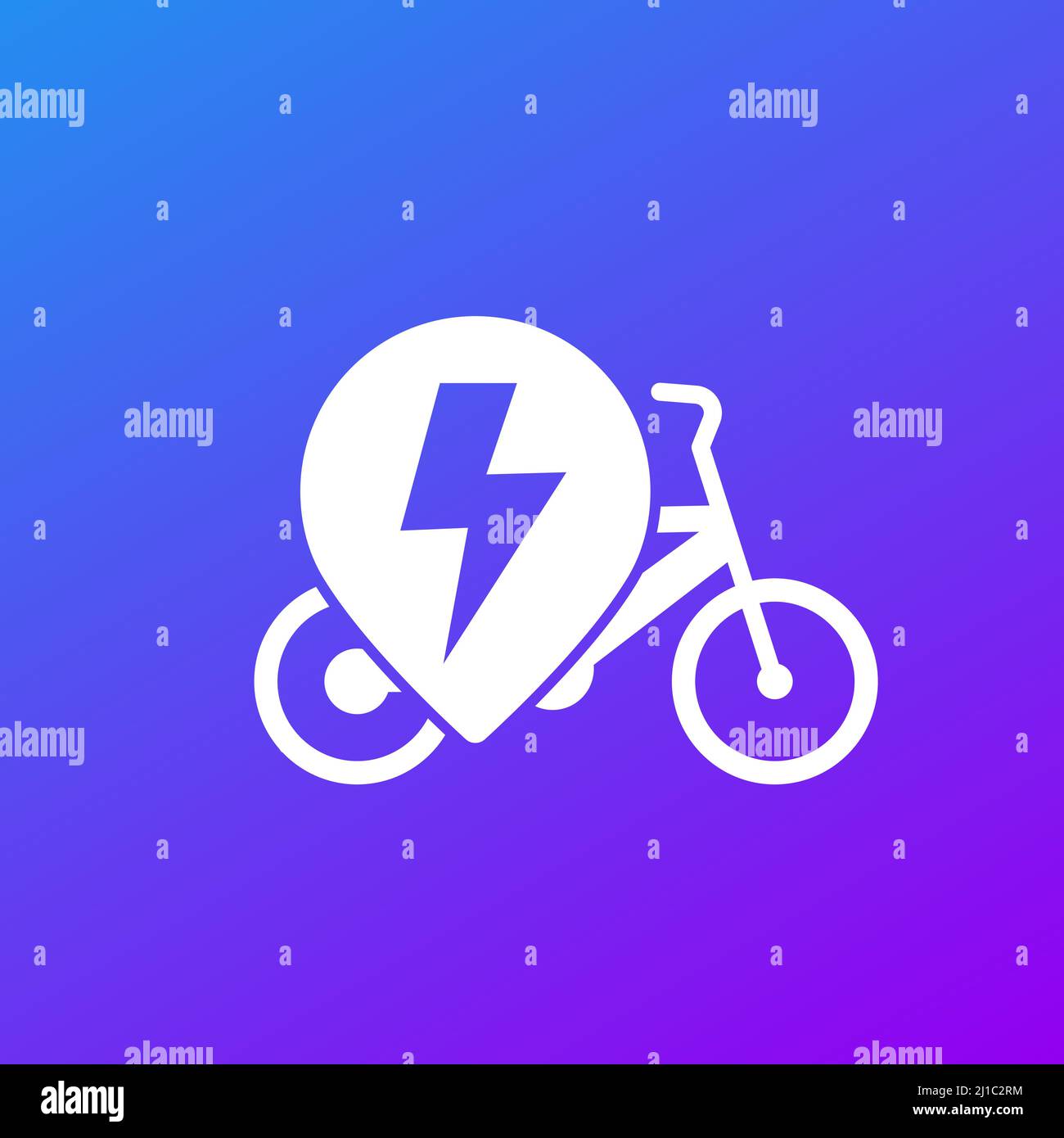 electric bike or bicycle vector icon Stock Vector