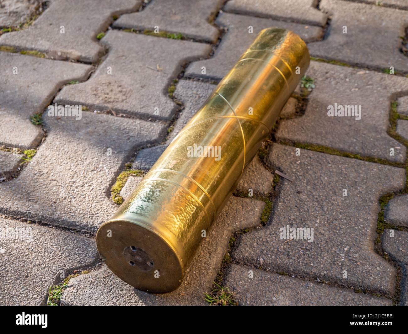 Shell casing from the war Stock Photo