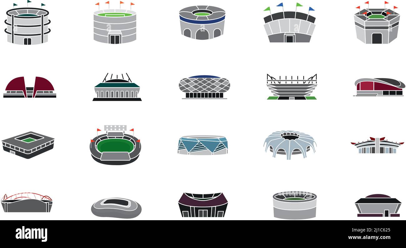 Set group desings stadium vector illustration Stock Vector Image & Art ...