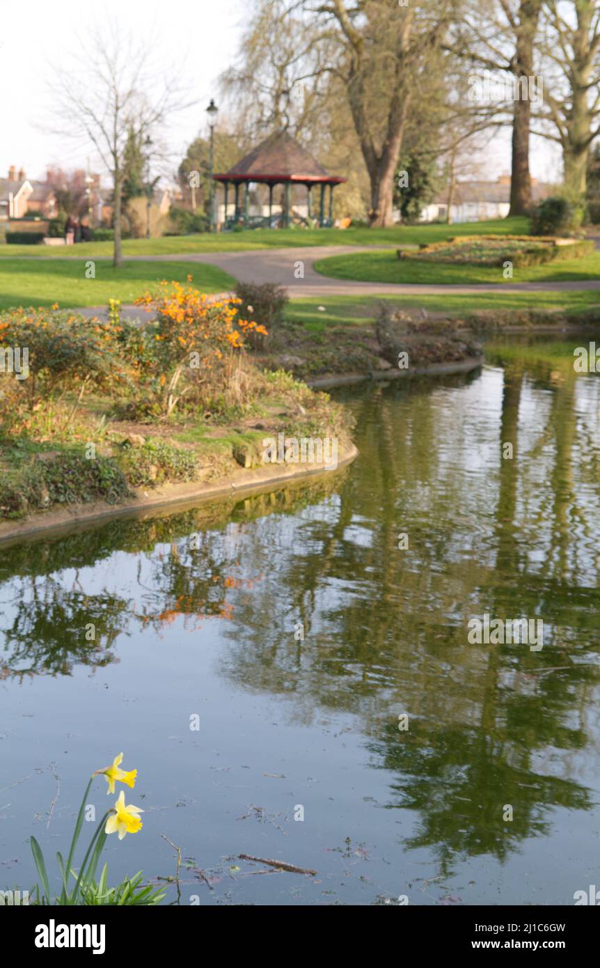 Halstead Public Gardens, Halstead, Essex. These gardens are in a formal ...