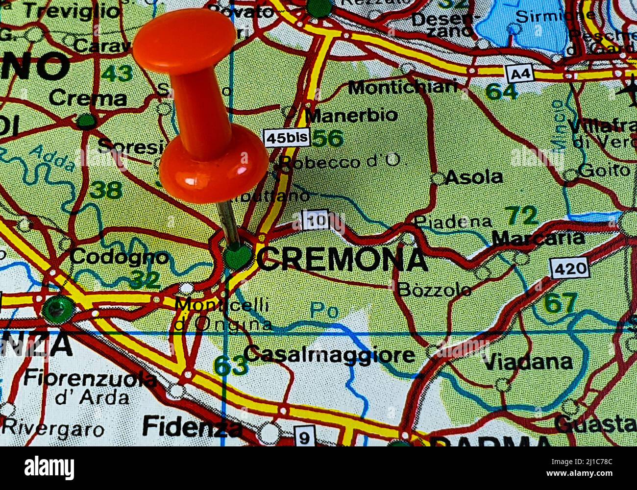 Map of cremona hires stock photography and images Alamy