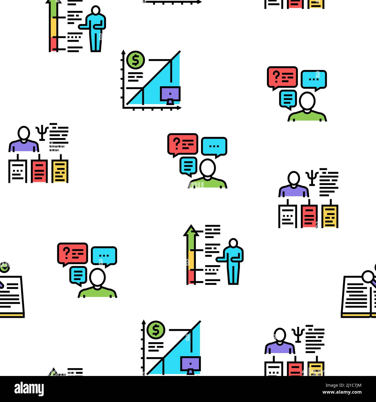 About Me Presentation Vector Seamless Pattern Stock Vector Image & Art ...