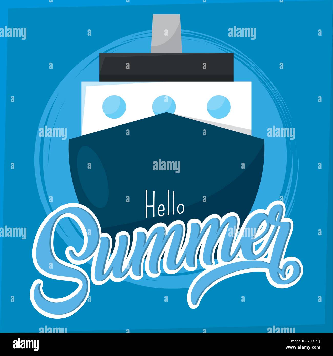 Poster Summer cruise vector illustration Stock Vector Image & Art - Alamy