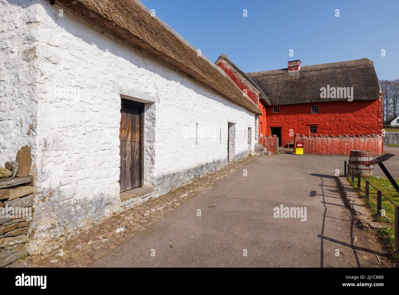 Kennixton Farmhouse and farm buildings at St Fagans National History Museum, Cardiff, Wales, UK Stock Photo