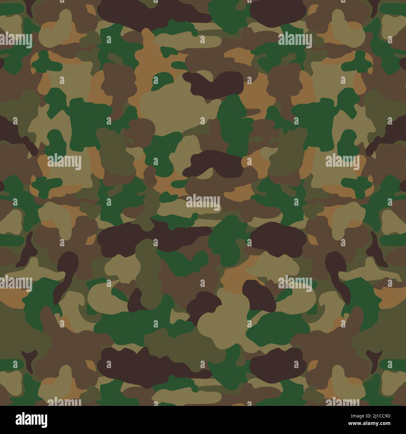 Royalty free camouflage pattern of different natural colors. Such camouflage pattern is mainly used in the military. In fashion there are these color Stock Photo