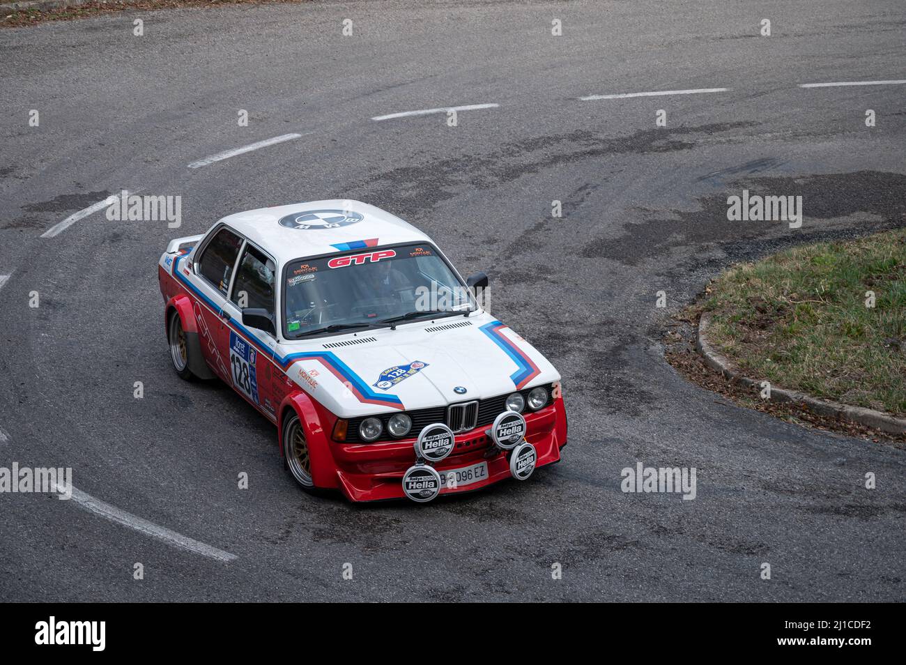 A closeup of a BMW E31 in 9 Lloret de Mar asphalt rally Stock Photo - Alamy