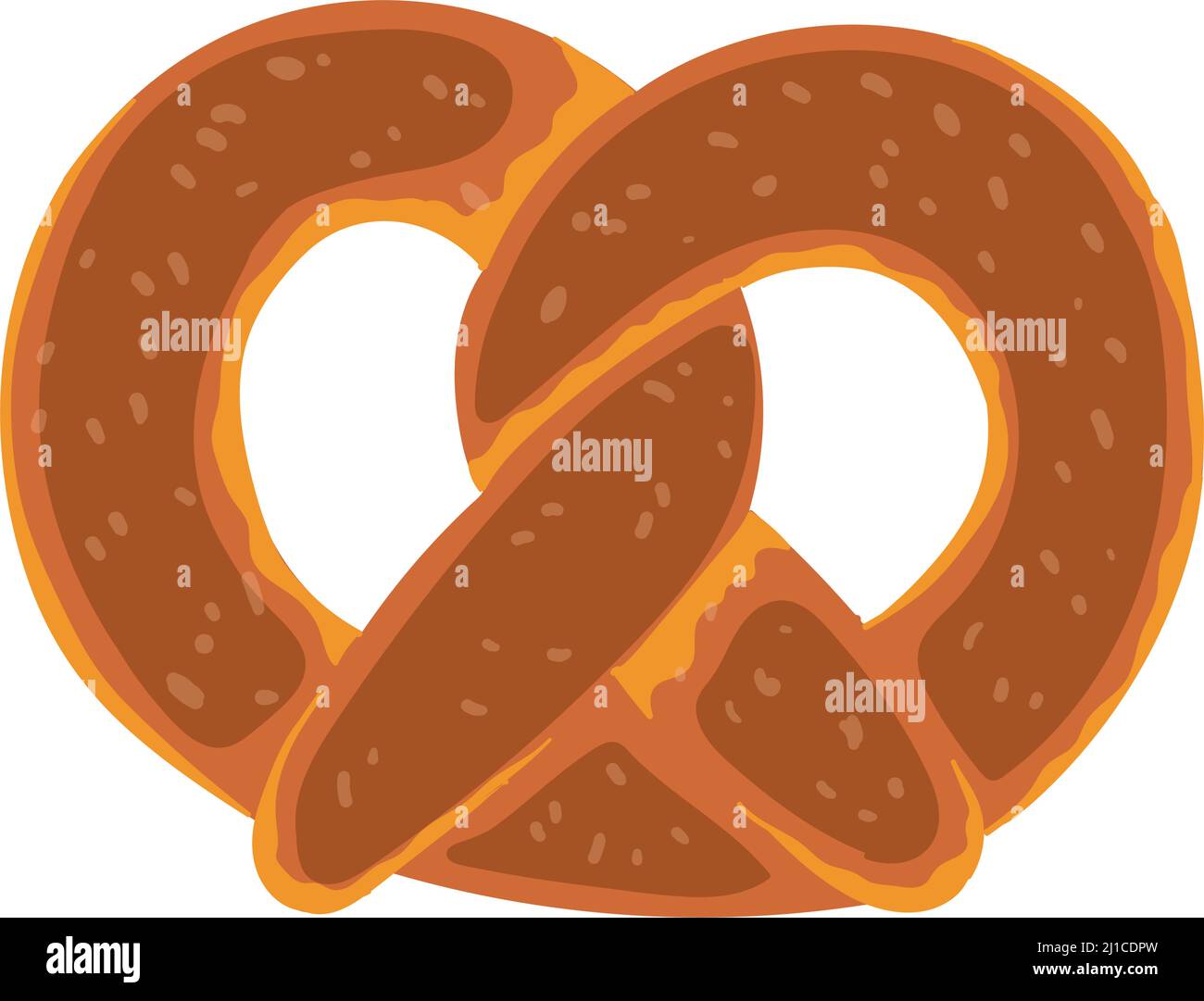 Isolated pretzel Bakery product with details Vector Stock Vector Image ...