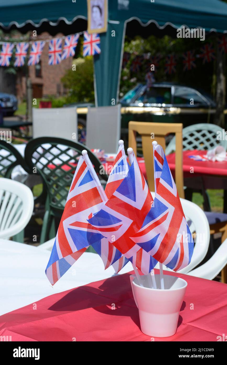 Union flags United Kingdom Stock Photo