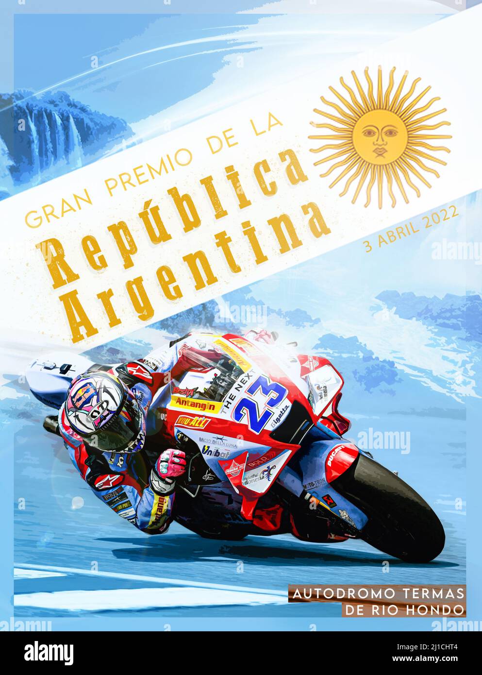 Argentina Moto GP Race Poster Stock Photo - Alamy