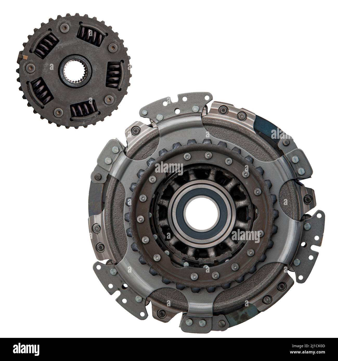 Car clutch kit with automatic transmission on a white background at shallow  depth of field Stock Photo - Alamy