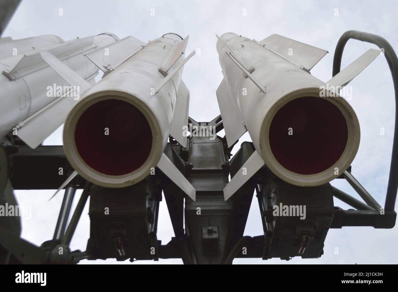 Russian multiple launch rocket system Stock Photo