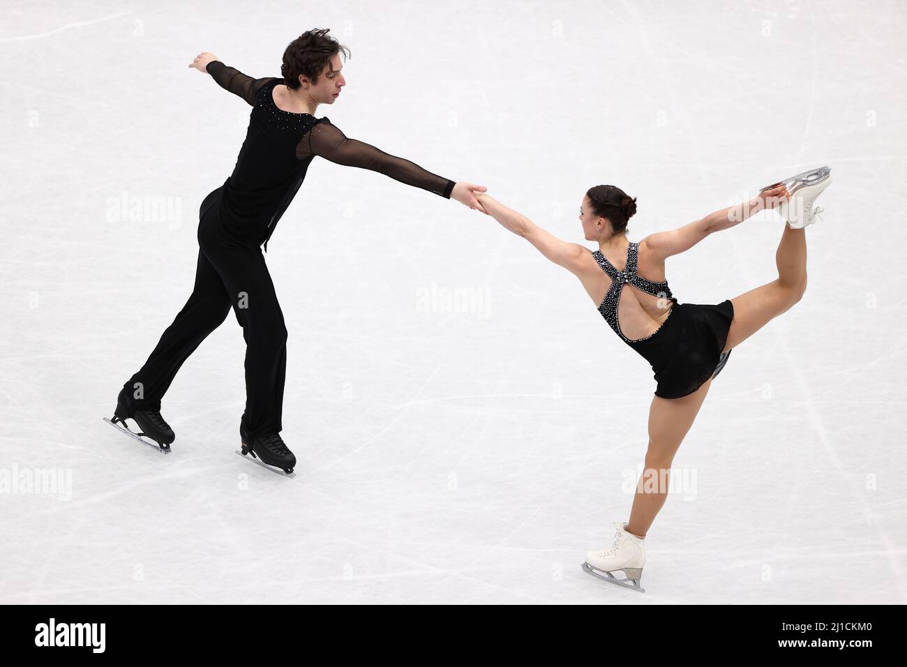 Dorota BRODA & Pedro BETEGON MARTIN (ESP), during Pairs Free Skating, at the ISU World Figure Skating Championships 2022 at Sud de France Arena, on March 24, 2022 in Montpellier Occitanie, France. Credit: Raniero Corbelletti/AFLO/Alamy Live News Stock Photo