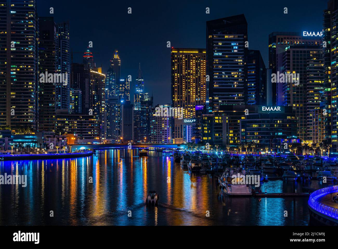 Dubai, UAE - Dec 05 2021: Night view of Dubai Marina bay; Best of Dubai wallpaper Stock Photo - Alamy Dubai, UAE - Dec 05 2021: Night view of Dubai Marina bay; Best of Dubai wallpaper Stock Photo - Alamy