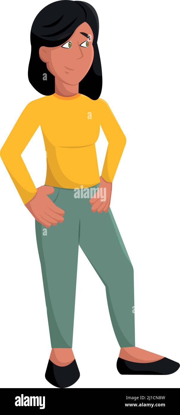 Isolated happy pretty woman cartoon Vector Stock Vector Image & Art - Alamy