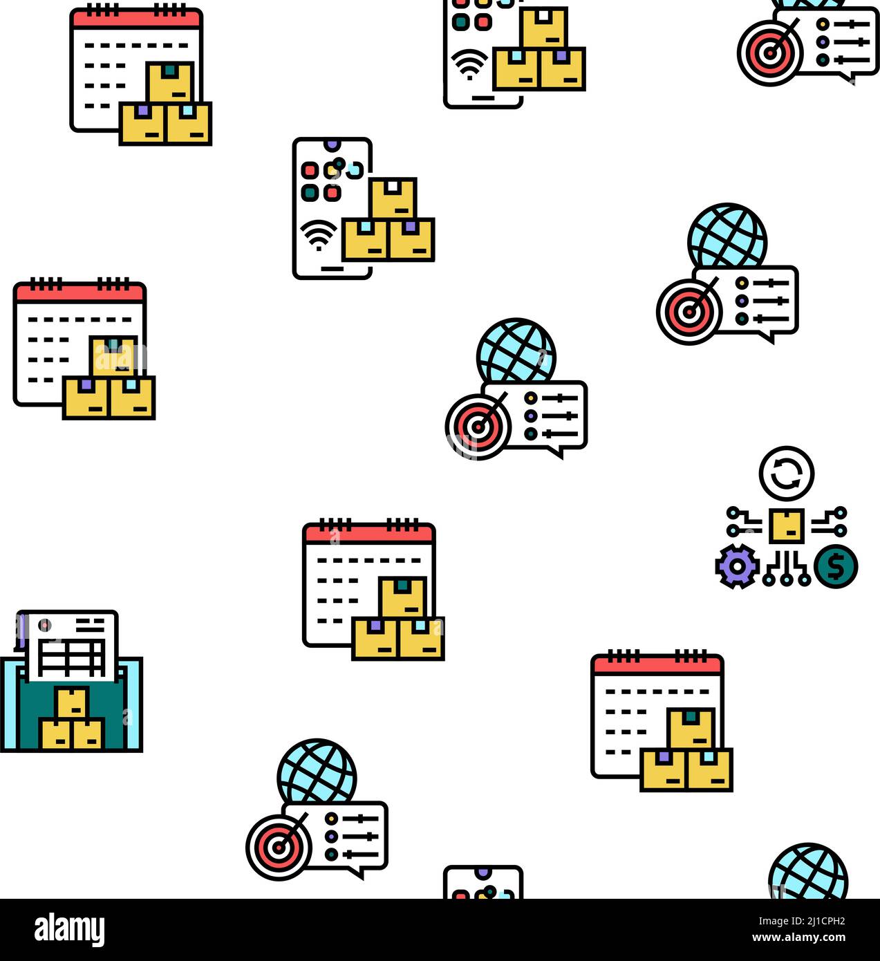 Product supply chain icons Cut Out Stock Images & Pictures - Alamy