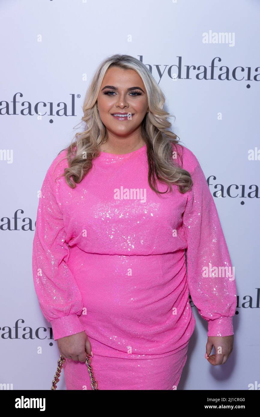 Saffron Lempriere attends the Hydrafacial Flagship Store Launch Party in London. (Photo by Phil