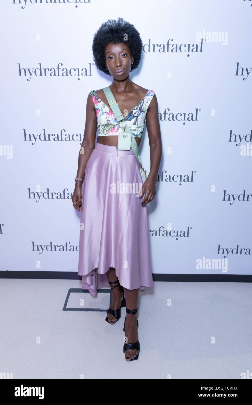 London, UK. 24th Mar, 2022. Eunice Olumide attends the Hydrafacial