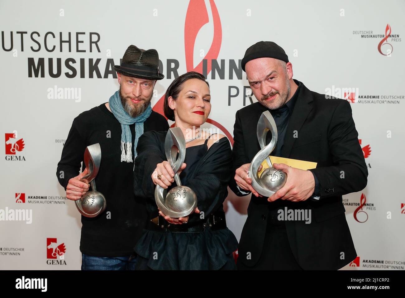 Jacob Ritz German Berlin, Germany. 24th Mar, 2022. The band Großstadtgeflüster wins the ...