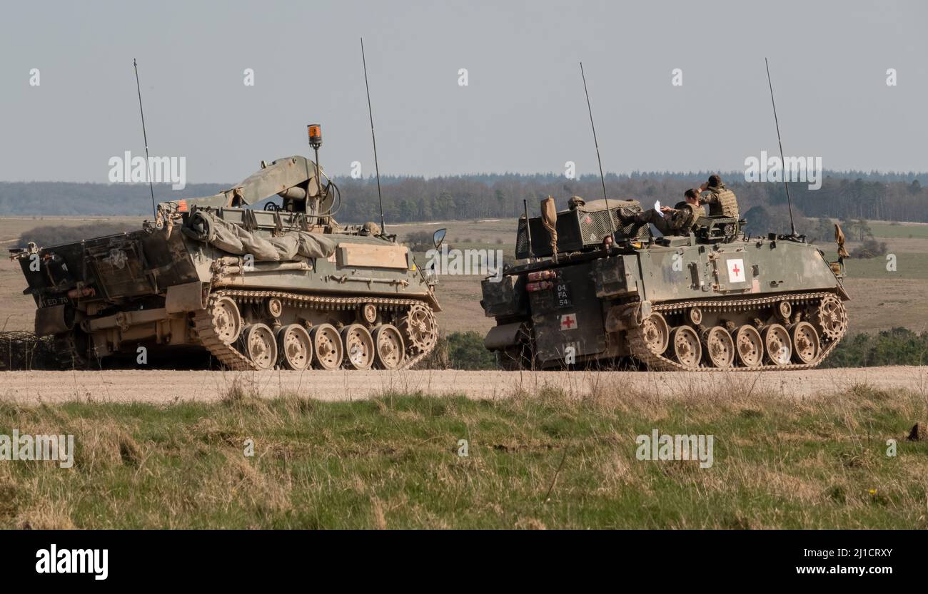 FV434 British Army (REME) Bulldog Armoured Repair Vehicle with 3-ton ...