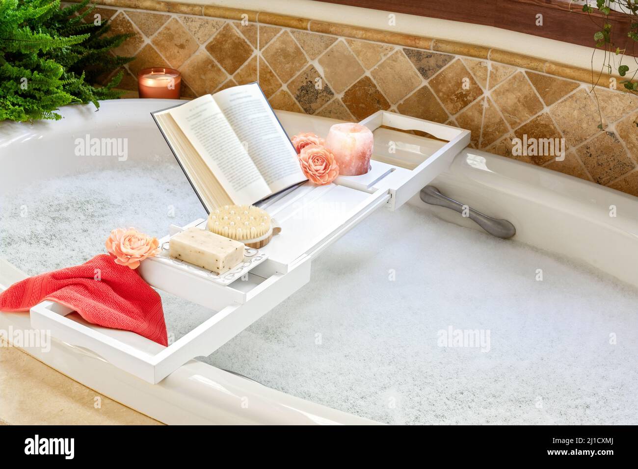 Self care spa bath Stock Photo Alamy