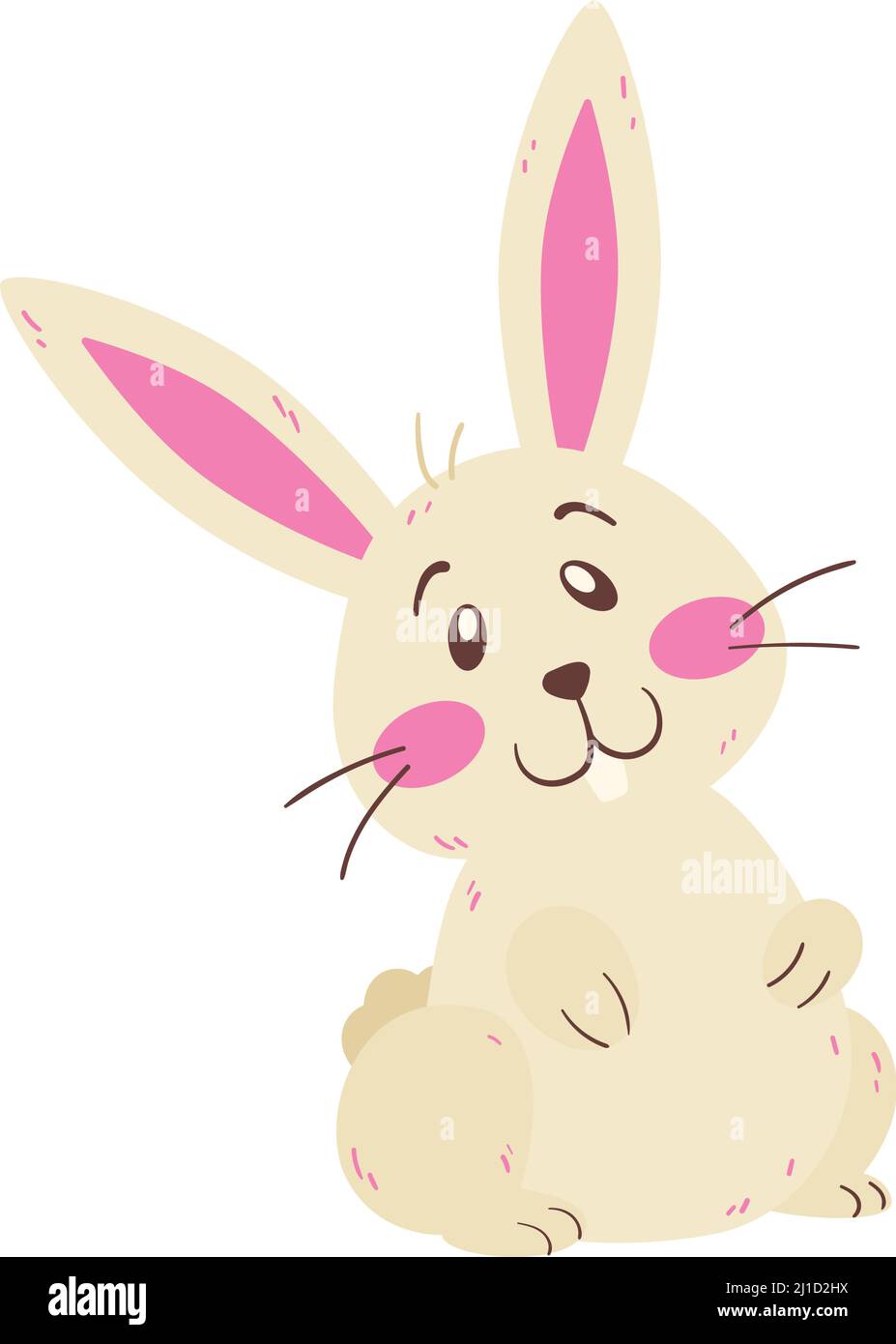 Isolated cute easter bunny animal character Vector Stock Vector Image ...