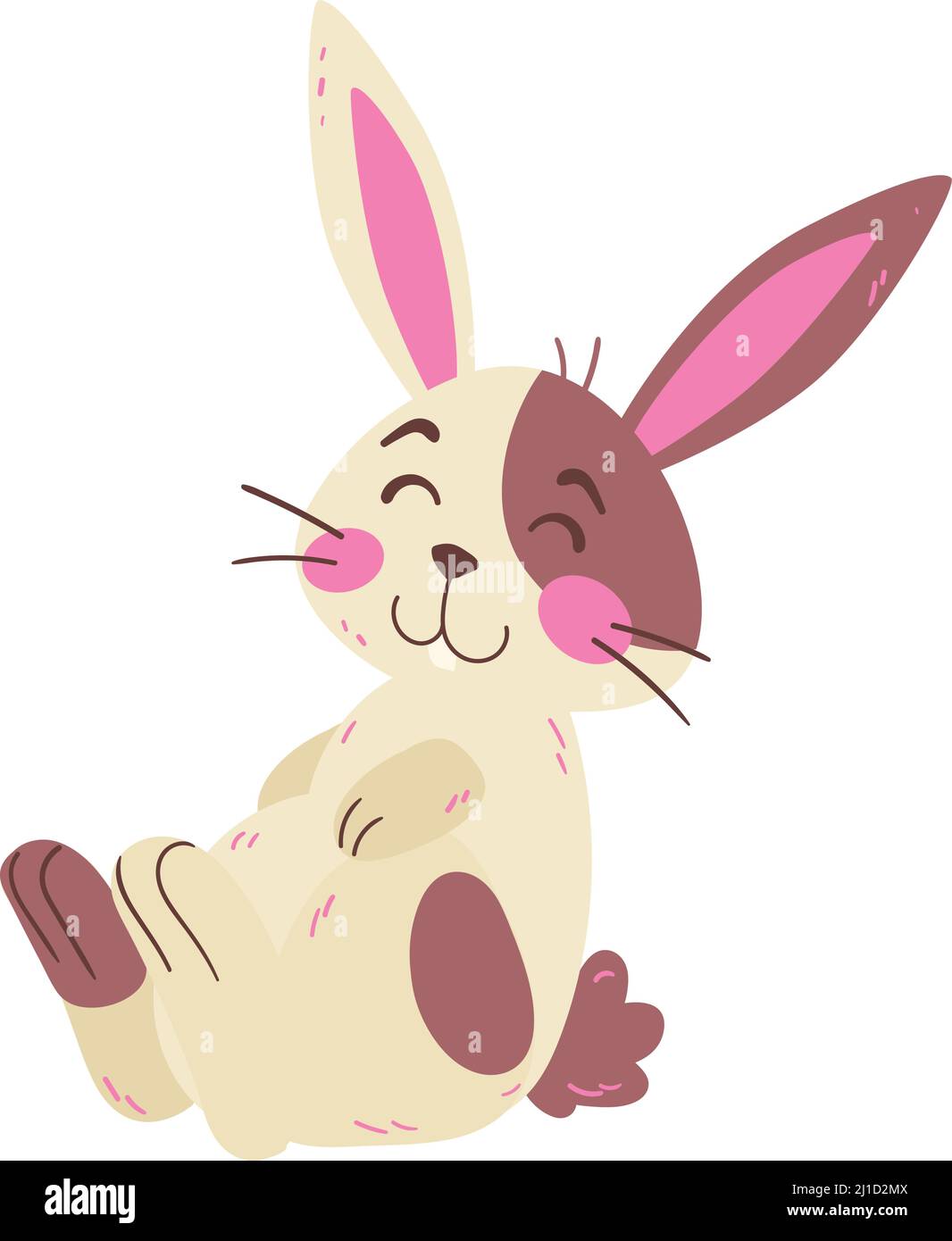 Isolated cute easter bunny animal character Vector Stock Vector Image ...