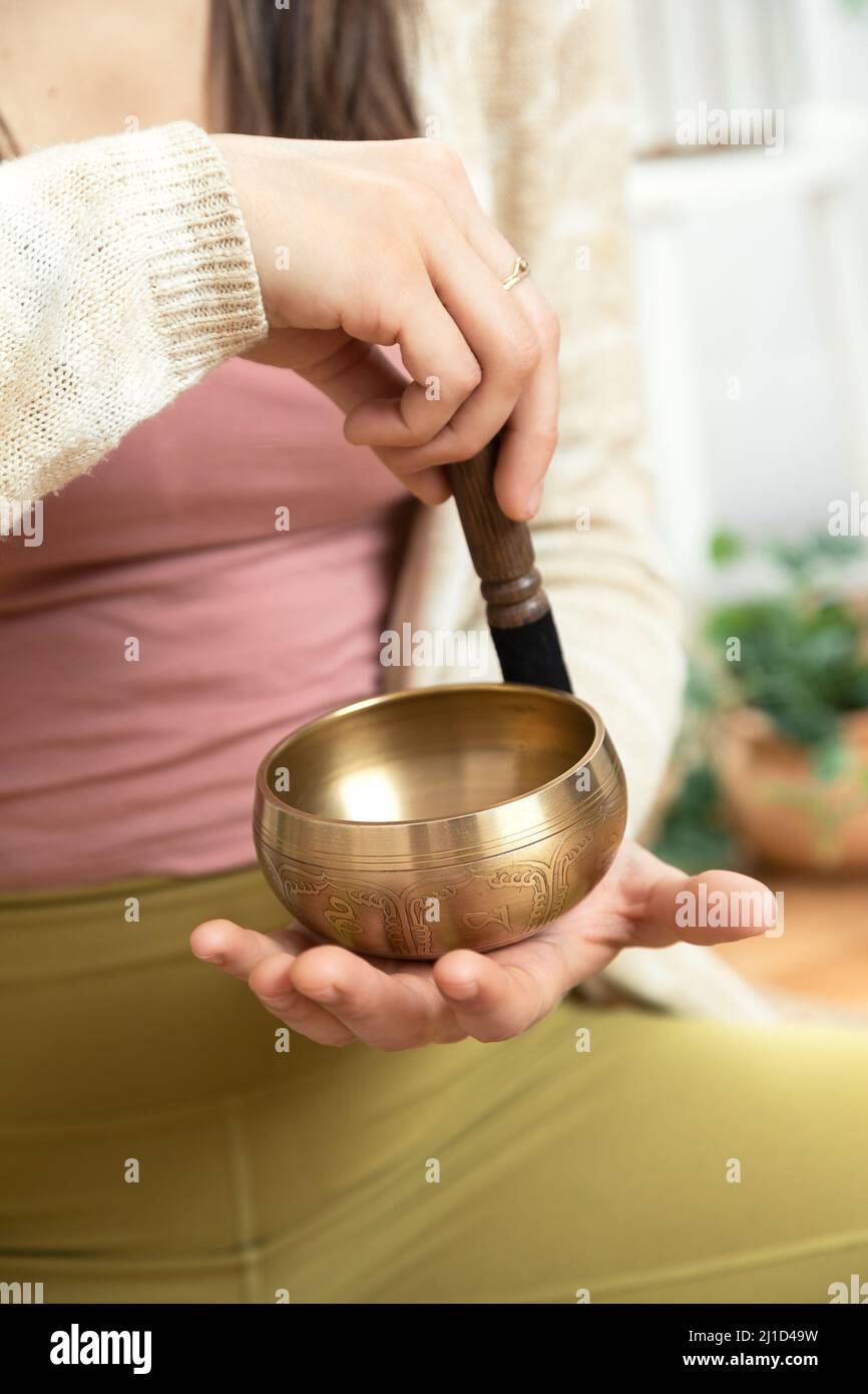 Sound Bath Meditation Stock Photo Alamy