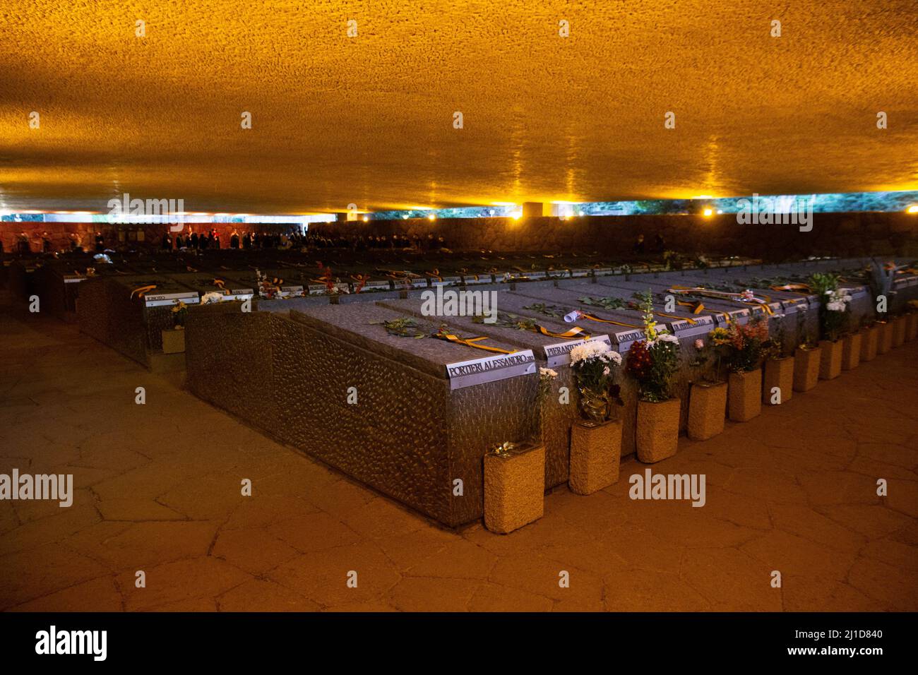 Rome, Italy. 24th Mar, 2022. View of Fosse Ardeatine shrine, with the graves of victims of Nazi massacre (Photo by Matteo Nardone/Pacific Press/Sipa USA) Credit: Sipa USA/Alamy Live News Stock Photo