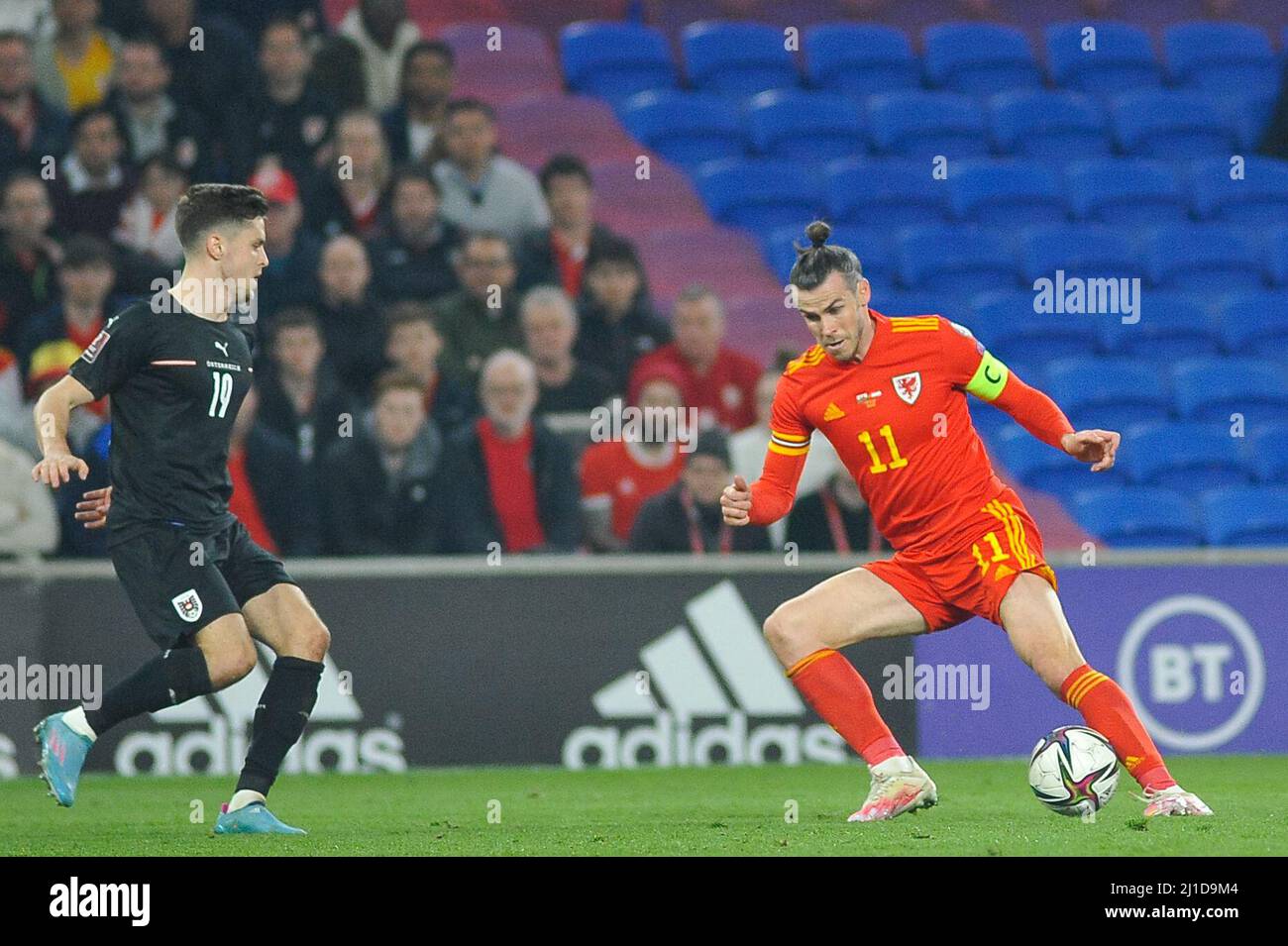Cardiff, UK. 24th Mar, 2022. Gareth Bale (Wales no 11 )


