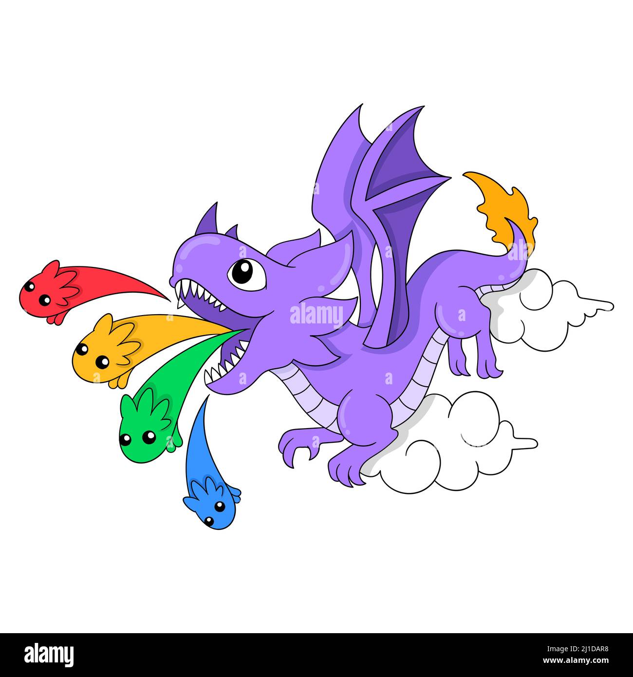 the purple dragon is flying Stock Vector Image & Art - Alamy