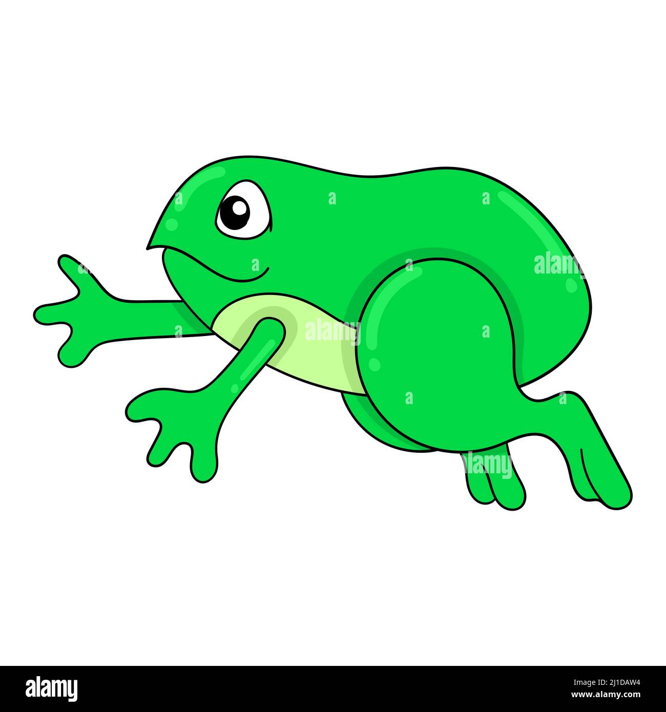the green frog is jumping Stock Vector Image & Art - Alamy