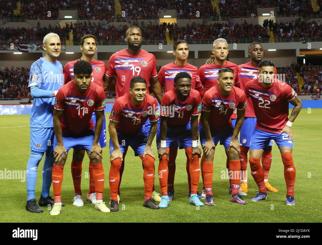 Soccer Football - World Cup - Concacaf Qualifiers - Costa Rica v Canada -  The National Stadium of Costa Rica, San Jose, Costa Rica - March 24, 2022  Costa Rica players pose