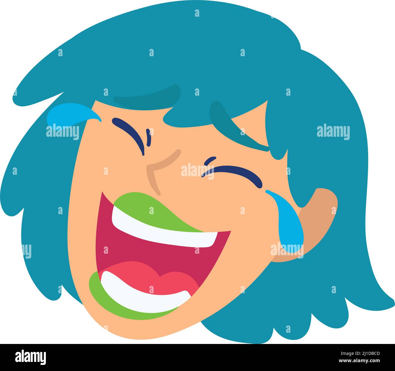Isolated girl avatar laughing out loud lol Vector Stock Vector Image ...