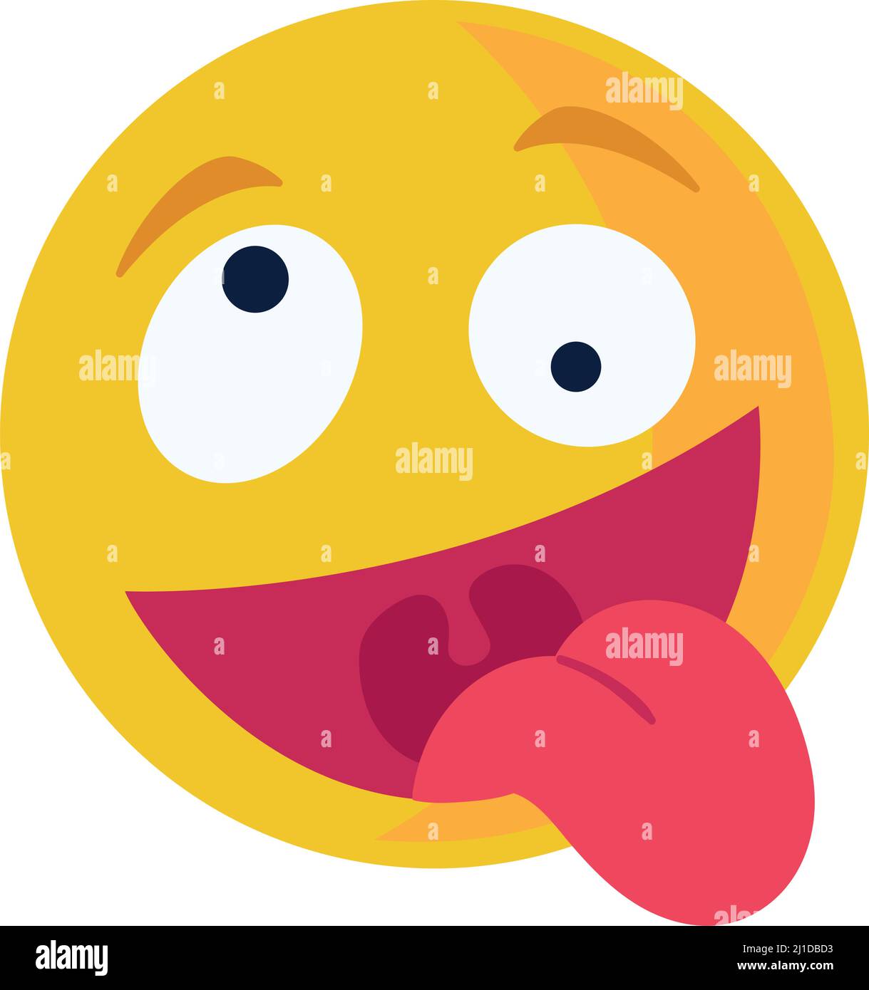Isolated yellow emoticon laughing out loud lol Vector Stock Vector