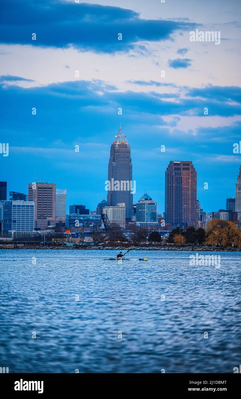 Cleveland Ohio Skyline Stock Photo Alamy