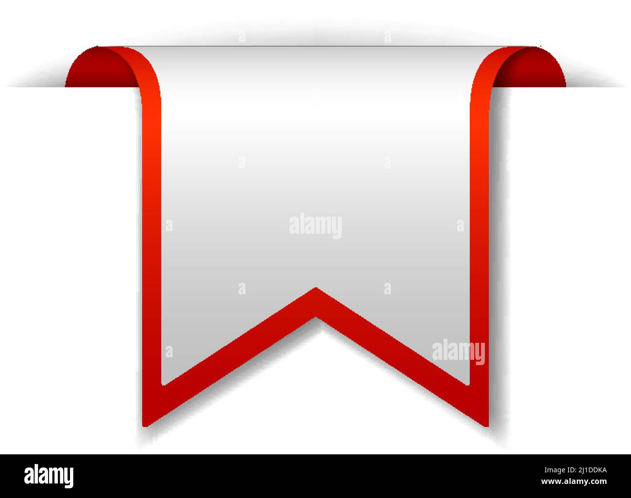 Red banner design on white background illustration Stock Vector Image ...