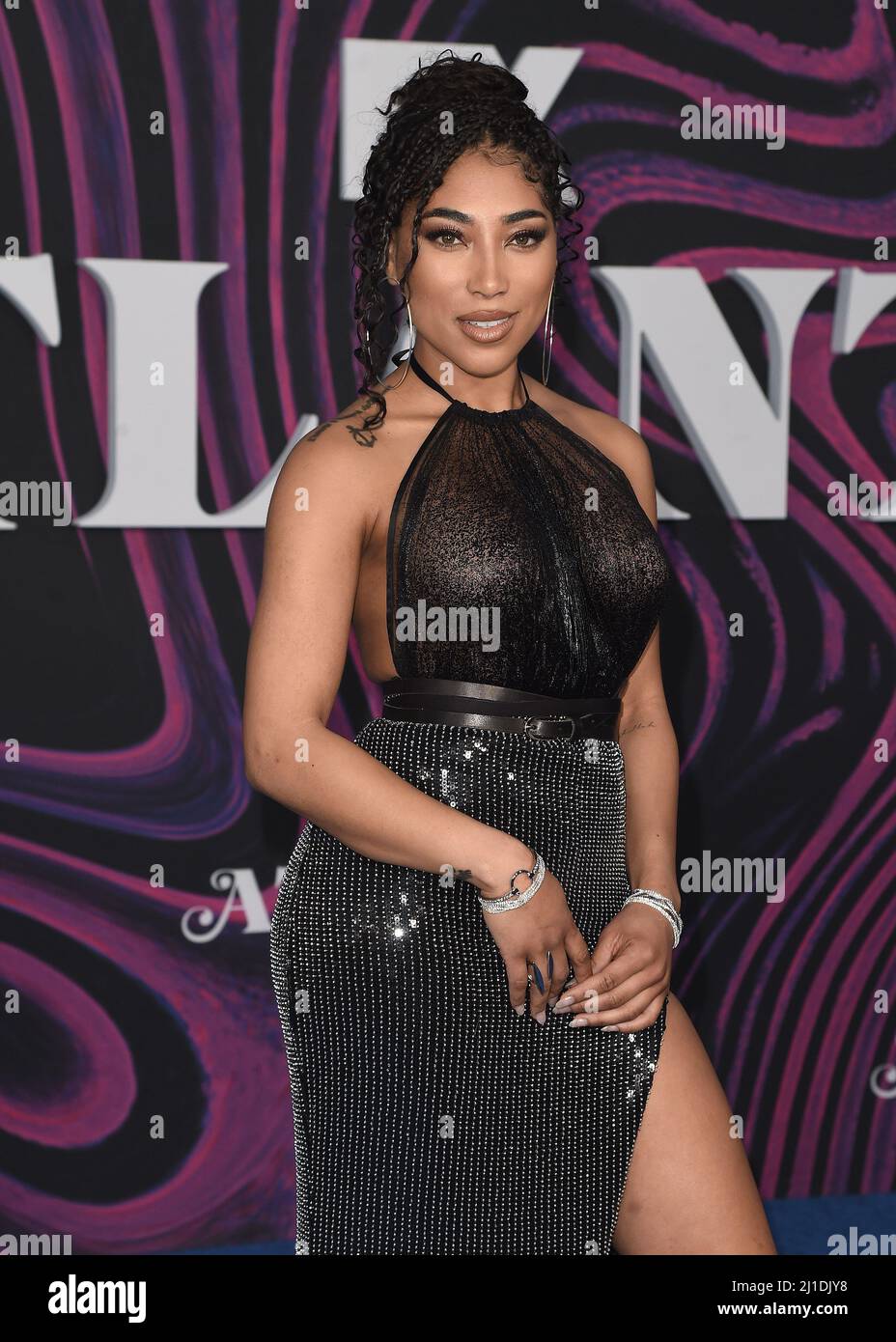 Los Angeles, USA. 24th Mar, 2022. Adriyan Rae walking on the red carpet ...
